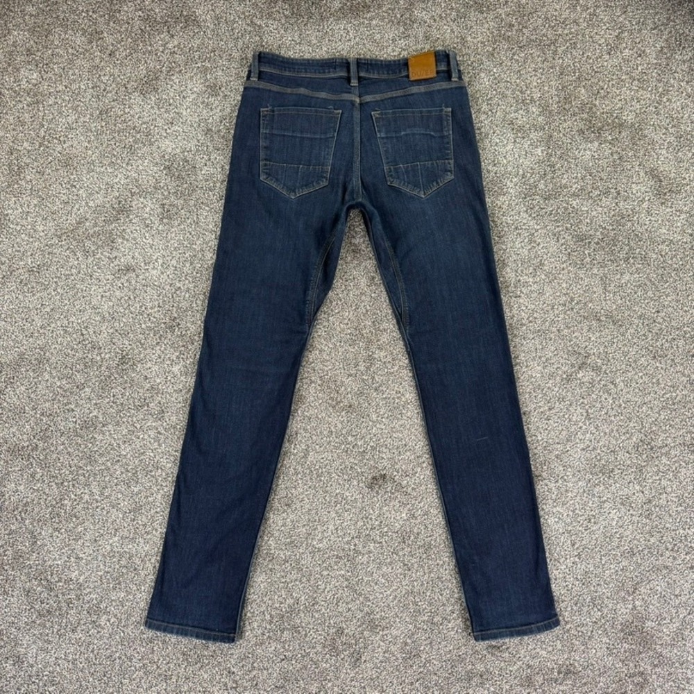 DU/ER L2X Slim Fit Jeans Mens 34x34 Dark Wash Blue Performance Denim Stretch - Picture 2 of 16